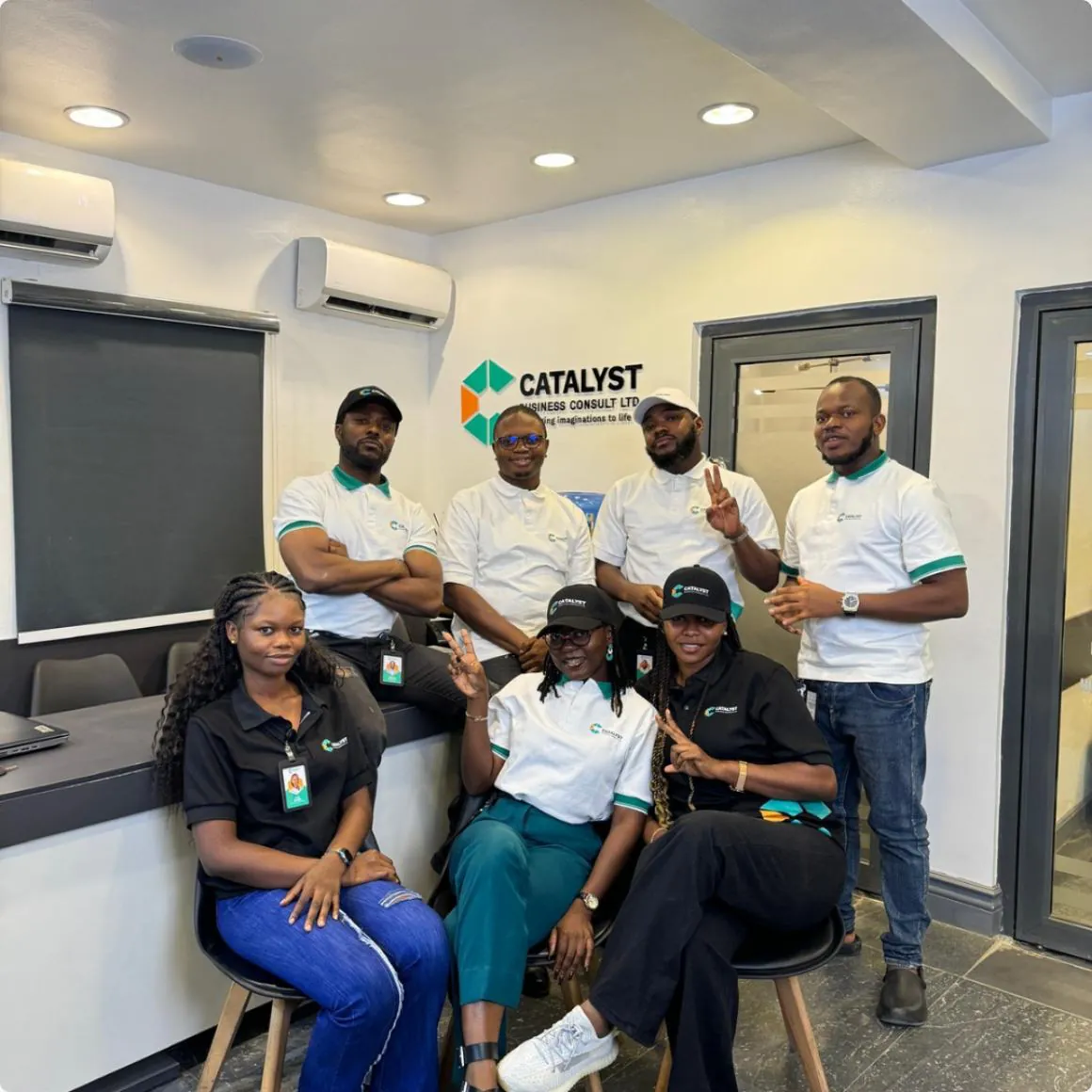 The CBC Africa team together in the office